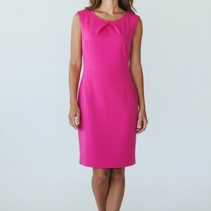 Merona Womens Bright Pink Barbiecore Pencil Dress Medium